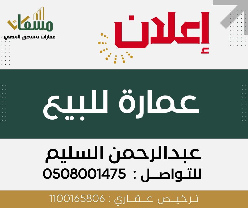 عمارة سكنية /تجارية في النزهة “الأحساء” – مسعاك